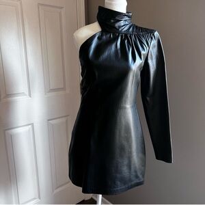 Zara Black One-Shoulder Mini Dress